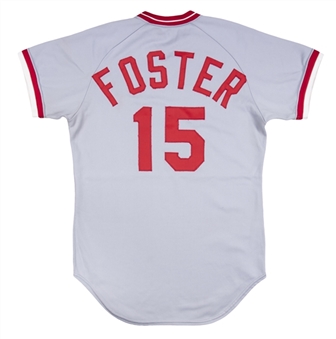1981 George Foster Game Used & Photo Matched Cincinnati Reds Road Jersey (Sports Investors Authentication)